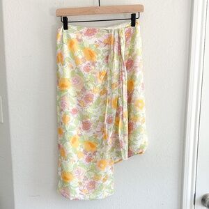 Showpo Floral Midi Skirt Draped front detail size 4